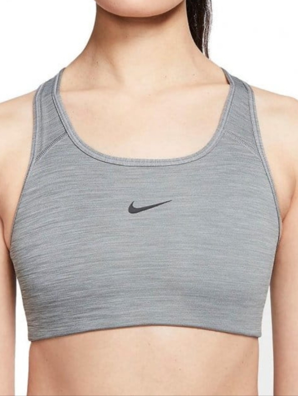 Nike Grey Racerback Medium-Impact Padded Sports Bra